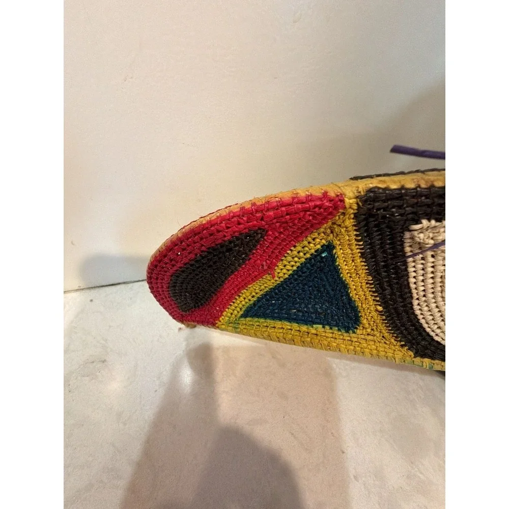Embera Wounaan Handcrafted Palm Fiber Toucan Bird Mask Indigenous Folk Art Decor